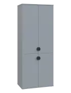 TN 5 - 74D kancelářská skříň, 4-dveřová, 1822x720x400, šedá